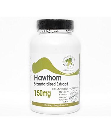 Hawthorn Standardized Extract 150mg 200 Capsules - No Additives Naturetition Supplements