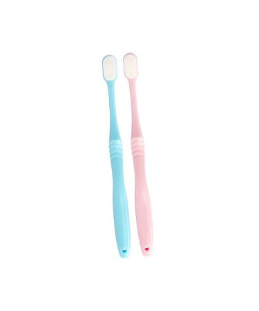 Plafope 2 pieces nano ultra -fine soft toothbrush tooth cleaning tool ultra toothbrush gum care toothbrush toothbrush with long handle