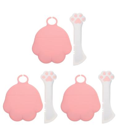 Balacoo 3 Sets Pet Can Lid Stretch Lids Pet Can Covers Lids Pet Food Can Supplies Top Cover Replaceable 12X10X1CMx3pcs Pinkx3pcs