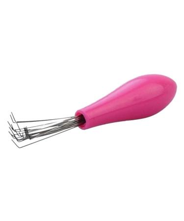 Brush cleaner 2 pieces hair brush hair removal hair cleaning reusable plastic remover handle tool random color use