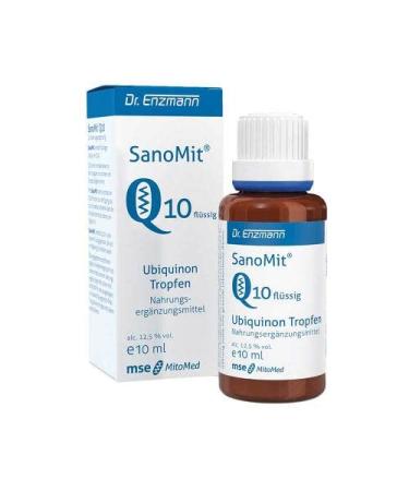 Sanomit Q10 Fluid Ubiquinon drop 10ml pure vegan & high dose liposomal coenzyme kaneka Q10 to support the nerves & immune system