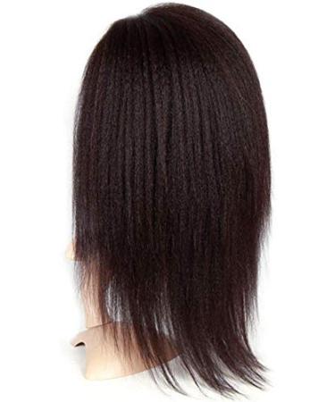 Buy Wigher Straight Real Hair Wig - 22 Kinky Straight Lace Front Pre-Plucked 13x5 for Black Women - 150% Density Curly Bob Styles - Buy Online on GoSupps.com