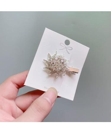 Buy Sparkling Crystal Hair Clips - Slip-Resistant Flower Design Alligator Clips for Women & Girls | Perfect for Parties Weddings & Everyday Wear - Buy Online on GoSupps.com