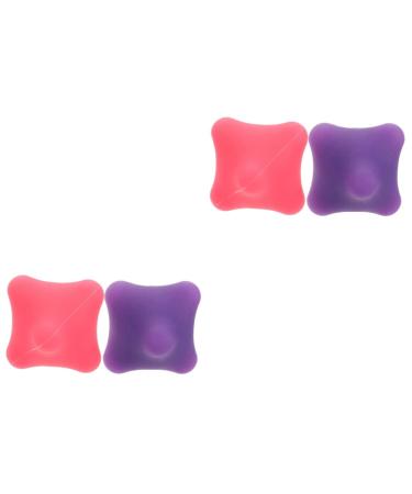 Gleavi 4 pieces Hex-Grip-Ball Tools Massage ball Hand massage exercise balls Hand massage button Hand therapy hand therapy trigger manual massage deliver handheld silicone material mediumx2pcs different colors x 2 pieces