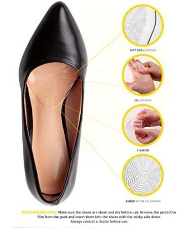 Metatarsal Pads for High Heels - 3 Pairs Ball of Foot Cushion Inserts for Men & Women - Soft Gel Forefoot Insoles for Metatarsalgia Pain Relief - Buy Online on GoSupps.com