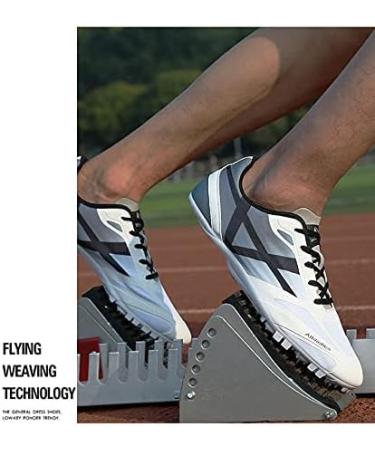 Blbk Spikes Athletics Men's & Unisex Medium-Range Running Shoes - Lightweight Youth Sports Footwear with 8/7 Nails - Sprinting Shoes Size 41 EU - White - Buy Online on GoSupps.com