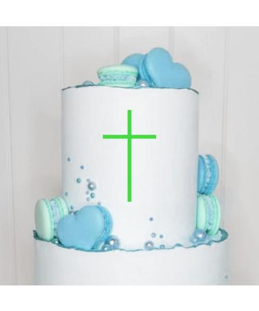 Cake topper (cross) Charm acrylic/wood baptism communion confirmation confirmation cake plug cake cake plug decoration caketopper (1 piece green) green 1 piece