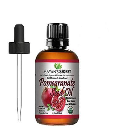 USDA Certified Organic Pomegranate Seed Oil - Cold Pressed Pure Skin & Hair Rejuvenating Oil - Buy Online on GoSupps.com