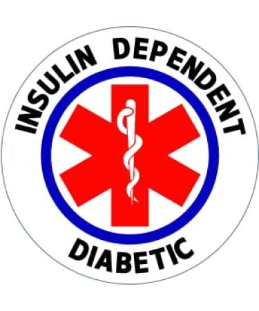 Insulin Dependent Diabetic Safety Sign Sticker Car Vehicle Window Bumper First Aid Safety Vinyl Decal (4 Inch Tall)