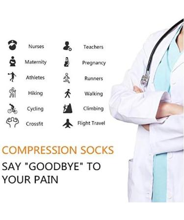 Zlyj Compression Stockings for Women & Men - 3 Pairs Patterned Knee Socks for Running & Fitness - Buy Online on GoSupps.com