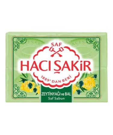Haci Sakir Olive Oil with Honey Soap  4 X 150 GR  Turkish  Pure and Natural