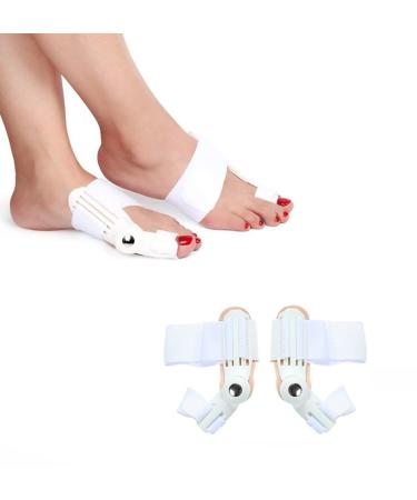 Big Toe Valgus Corrector Can Wear Shoes Separate Toe and Relieve Pain Non-Surgical Bunion Corrector Orthopedic Bunion Band Hammer Toe Straightener White