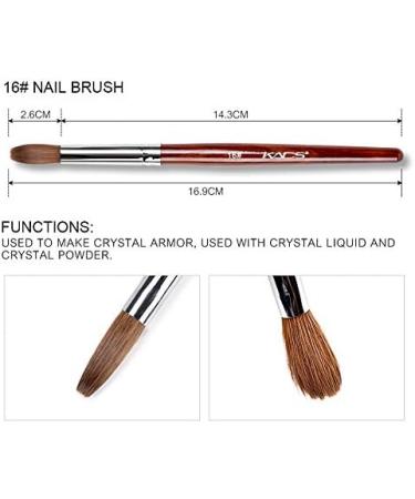 Alexnailart 4pcs Kolinsky Sable Acrylic Nail Brush Set - Red Wooden Handle, Manicure Design Pen for Acrylic Powder - Premium Quality - Buy Online on GoSupps.com