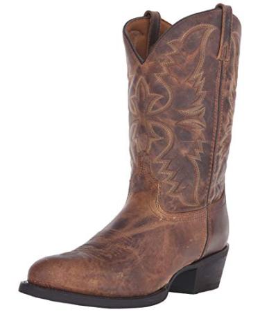 Laredo Mens Birchwood Round Toe Dress Boots Mid Calf - Black 15 X-Wide Tan