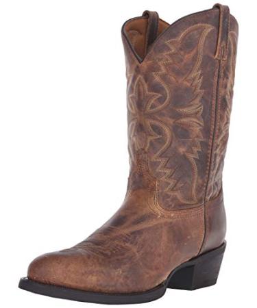 Laredo Mens Birchwood Round Toe Dress Boots Mid Calf - Black 15 X-Wide Tan