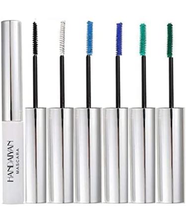 Allbestaye Colorful Mascara Waterproof Fine Brush Green Black White Eyelashes Long-lasting (6 color set) - Buy Online on GoSupps.com