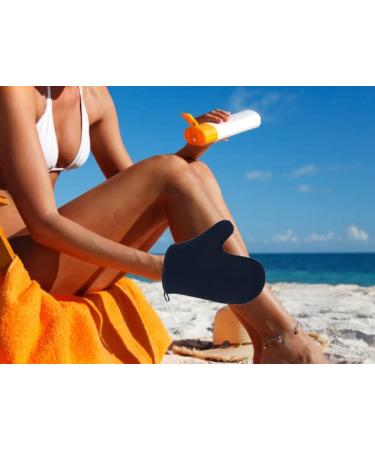 2 Pack Self Tanning Mitt and Brush Set - Sunless Fake Bake Tan Applicator Kit (Black) - Buy Online on GoSupps.com