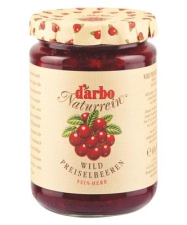 Darbo Natural Wild Cranberry Compote 6 x 400g 60 percent fruit content fine-tart from Scandinavia Wild Cranberry Compote
