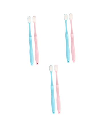 Tovinanna 6 Stk nano Ultrafine soft toothbrush children toothbrush ultra toothbrush long nano toothbrush nano toothbrush gum care toothbrush after birth japan pregnant woman