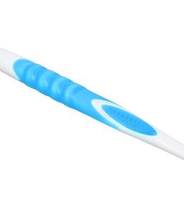 Ergonomic Tongue Cleaning Brush - Easy to Use Tongue Scraper for Adults & Kids | Blue Oral Care Tool - Buy Online on GoSupps.com