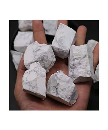 Gemstone Natural Quartz Crystal White howlite Rough raw Crystal Stone for Garden Decoration 8pcs Full of Texture