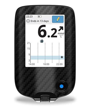 Sticker for FreeStyle Libre 2 & 3 reader Carbon myDili Diabetes color black