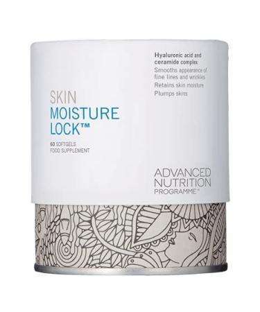 Advanced Nutrition Program Skin Moisture Lock Hyaluronic Acid with Ceramides Supplement 60 Capsules Supports youthfullooking skin for hydrated plump complexion