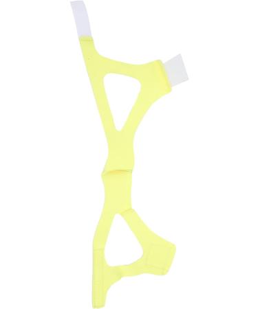 Breathable Anti-Snoring Chin Strap - Adjustable Jaw Support Belt in Yellow - Buy Online on GoSupps.com
