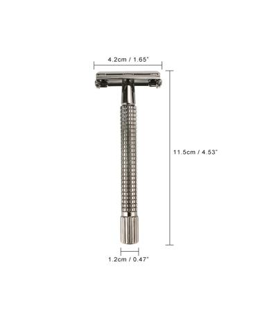 Buy Silver Double-Sided Razor with Non-Slip Metal Handle - International Shipping Available - Buy Online on GoSupps.com