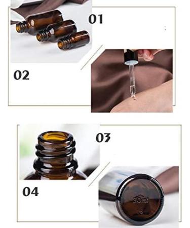 3 Pcs Empty Refillable Amber Glass Graduated Dropper Bottle Essential Oil Cosmetics Elite Fluid Container Jar Pot Holder with Glass Pipette Dropper (30ml/1oz) - Buy Online on GoSupps.com