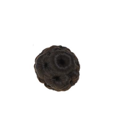 Wig female hair bag clip-on diamond nolded wig ball hairpin comb and comb chenghuax (Color : Brown black Size : No diamonds)