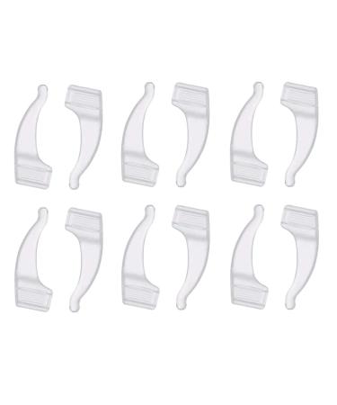 Comunj 20 couple soft silicone glasses anti-slip ear pads anti-slip glasses holder anti-slip ear pads for glasses sunglasses reading glasses (transparent)