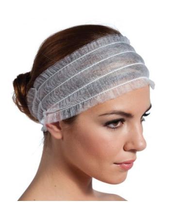 Huini 100 Pcs Disposable Spa Non-woven Headbands  100 Count CD-104 100 Count (Pack of 1)