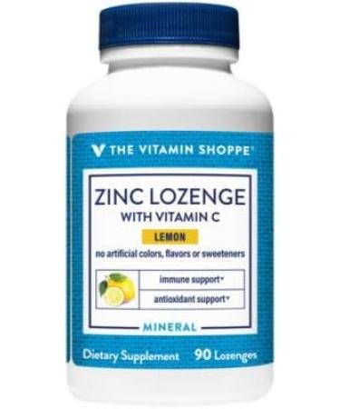 Zinc Lozenge with Vitamin C - Immune Support - Lemon Flavor (90 Lozenges) - Buy Online on GoSupps.com