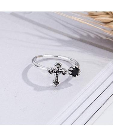 DNCG Ladies Vintage Ring Fashion Simple Personality Cross Ring Open Ring Ring - Buy Online on GoSupps.com