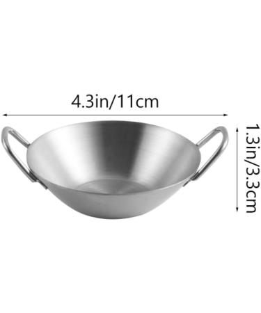 Zerodeko Small Condiment Dish with Ears Japanese Side Dishes Soy Sauce Dishes Sushi Dip Bowls Snack Dish Dipping Sauce Plate Sushi Dipping Bowl Home 304 Stainless Steel Korean The Dish 11X8.5CM Silver - Buy Online on GoSupps.com