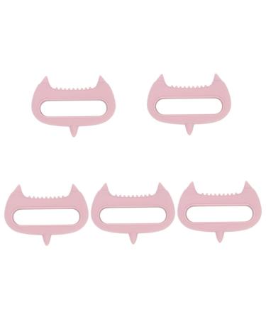 Beaupretty 5st acupuncture massage device Hand massage device Comfortable head massage device Stress massager Guasha tool made of silicone brushes of the scalp spa tool scroll wheel pink