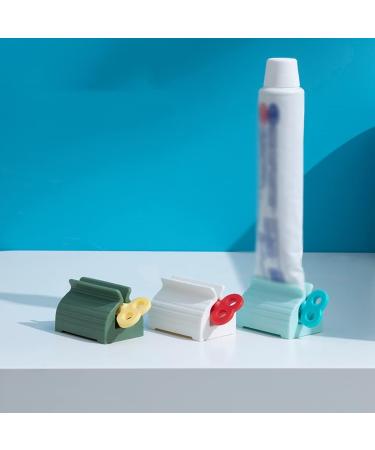 Tube Toothpaste Squeezer Toothpaste Squeezer Toothpaste Dispenser Rolling Tube Toothpaste Squeezer Toothpaste Seat Holder Stand Rotate Toothpaste Dispenser For Hand Cream Toothpaste Or Mustard Sauce Blue+green+white - Buy Online on GoSupps.com
