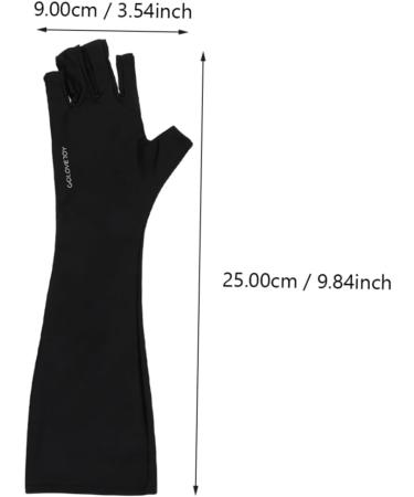 Beaupretty 1 Pair nail gloves Fingerless Manicure Gloves UV shield glove anti UV glove fingerless gloves UV-resistant Manicure Gloves protection ultra violet light Mj03 polyester 25X9X0.4CM - Buy Online on GoSupps.com