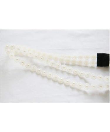 Double Row Flower Headband Pearl Headwear Elastic Hair Band Sunflower Hair Accessory - Buy Online on GoSupps.com