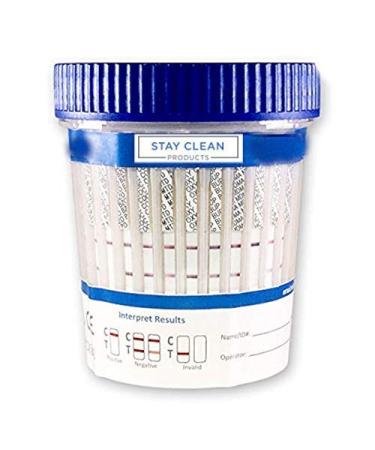 25 Cups - Stay Clean Urinalysis Kits - 12 Panel Diagnostic Multi Drug Screen Cup | Urine Drug Screening + CLIA Waived, AMP, BAR, BUP, BZO, COC, THC, PCP, MTD, MDMA, OXY, MET, OPI, MOR (25) (25) (25)