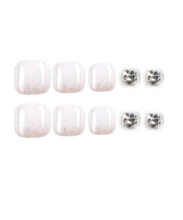 Short False Toenails Press On Toenails-Shiny Artificial Toenails Full Cover Toe Nails Nails Supplies for DIY Nails Decor White Artificial Toenails-Shiny Press On Toenails Full Cover False Toenails
