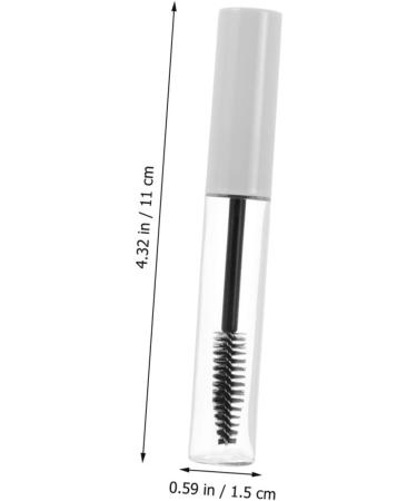 BELLIFFY 11pcs Eyelash Tube Portable Mascara Tube Lip Gloss Bottle Empty Mascara Tube White Plastic - Buy Online on GoSupps.com