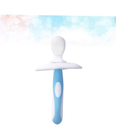 Hapinary Baby Toothbrush - Soft Silicone Training Toothbrush for Toddlers | Children's Oral Care | Milk Teeth Hand Toothbrush | 1 Pack Blue - Buy Online on GoSupps.com