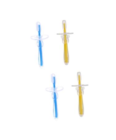 Tovinanna 4 pieces of training toothbrush toothbrushes for children toothbrush toothbrush toothbrush with bristles for toddlers children's toys toy for toddlers bristle toothbrush