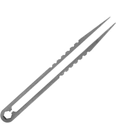 Buy EDC Mini Tweezers with Precise Serrated Tips - Perfect for Garden Kitchen & Outdoor Tool Kits - Steel Color - International Shipping Available - Buy Online on GoSupps.com