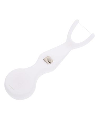 Healifty 1pc Floss Oral Pick Tooth Floss Holder Y Shaped Floss Holder Reusable Floss Holder Floss Sticks Plastic Cleaner Oral Care Product White Travel Medical Nylon Single Handle