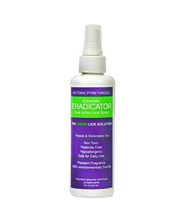 Lice ERADICATOR Repellent Spray for Daily Prevention and Protection/Natural, Non-Toxic, Homeopathic, Peppermint Formula / 8 Ounce Bottle