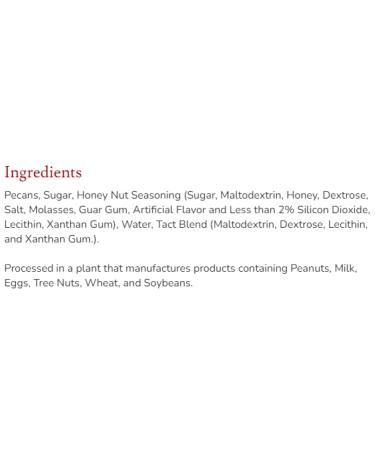 PRIESTER'S Honey Glazed Pecan Pieces - USA Grown Natural Pecans for Snacking & Salads - 1lb Resealable Bag - Buy Online on GoSupps.com