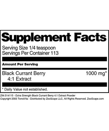 TerraVita Black Currant Berry Extract Powder 4oz - Extra Strength 4:1 Concentrate - 3 Pack - Buy Online on GoSupps.com